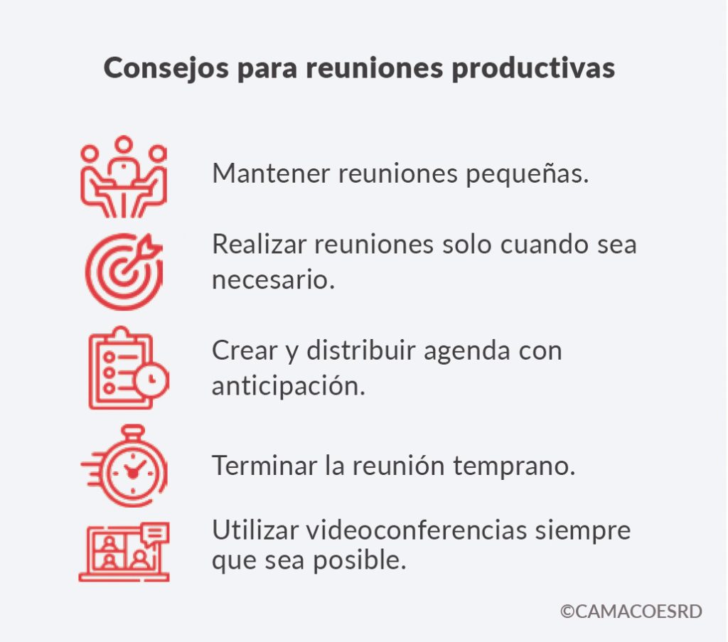 CAMACOES. Consejos para reuniones productivas.